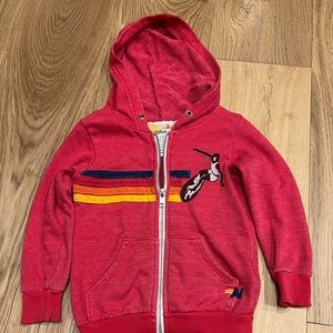 Aviator Nation 5 Stripe Surfer Hoodie - Red